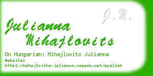 julianna mihajlovits business card